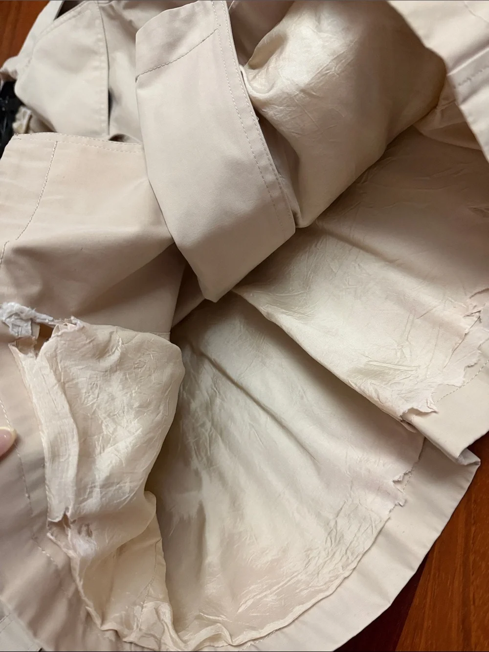Light Beige Double-Breasted Women’s Trench Coat